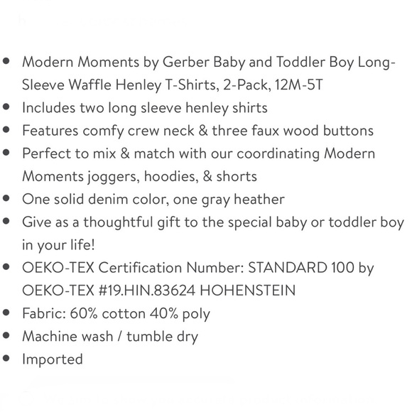 Modern Moments - Toddler Long Sleeve Casual Waffle Henley T-shirts (2-pack) - Picture 11 of 11